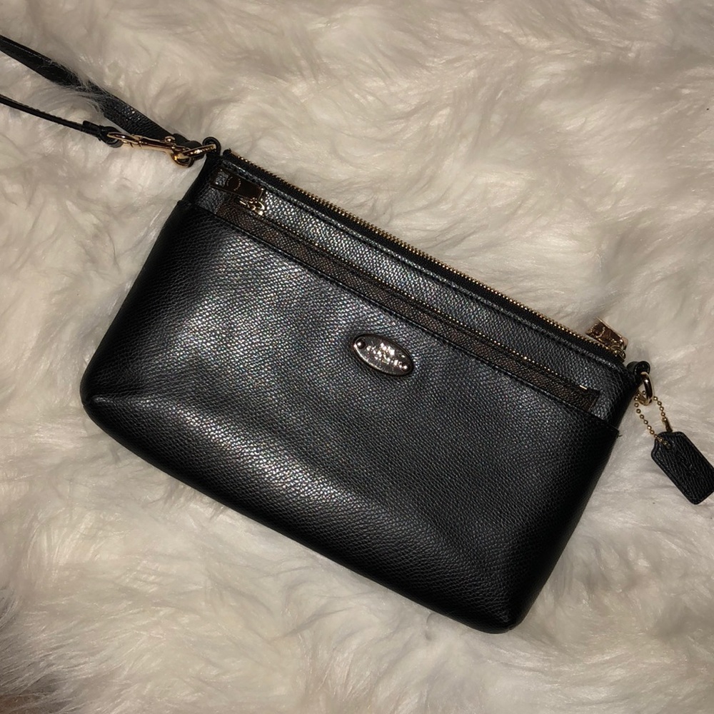 Leather Coach Wristlet